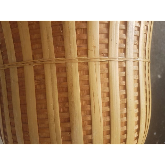 Tan Vintage Wicker Cache Pot, 1970s For Sale - Image 8 of 9