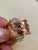 2010s 27 Carat Cushion Shape Morganite & Diamond Cocktail Ring 14 Karat Yellow Gold For Sale - Image 5 of 18