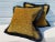 Handsome Amber and Black Faux Cheetah Chenille Pillows – a Pair For Sale - Image 11 of 11