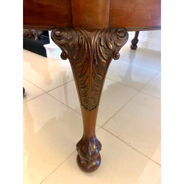 Antique Victorian Mahogany Extending Dining Table with Carved Claw and Ball Legs, 1880 For Sale - Image 10 of 14