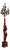 19th Century Antique Floor Lamp in Gilded Metal and Glass, Italy For Sale
