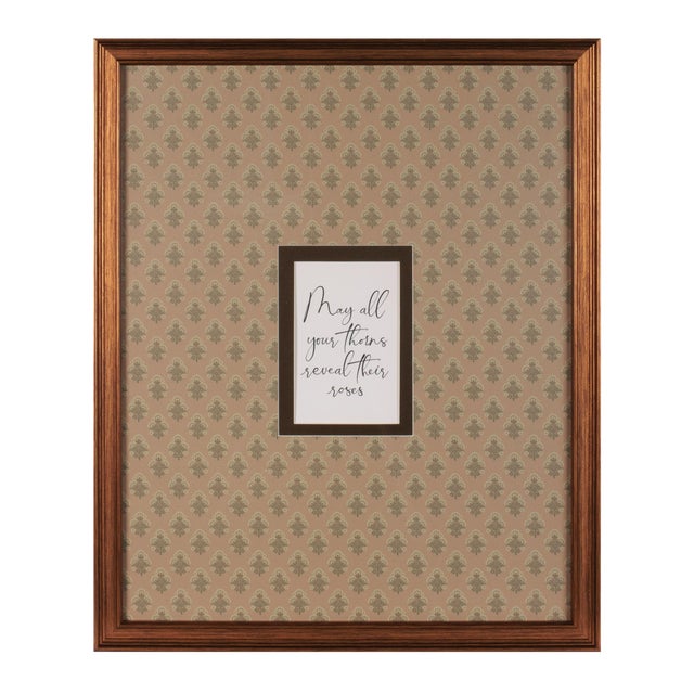 Kenneth Ludwig Chicago Framed Floral Proverb Wall Art (Set of 3) For Sale - Image 4 of 6