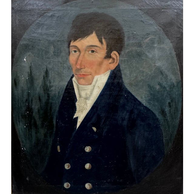 Portraits, 1820, Oil on Canvases, Framed, Set of 2 For Sale - Image 5 of 17