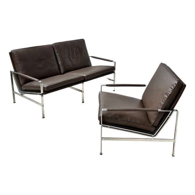 Danish FK 6720 Sofa Set by Preben Fabricius & Jørgen Kastholm for Kill International, 1960s, Set of 2 For Sale