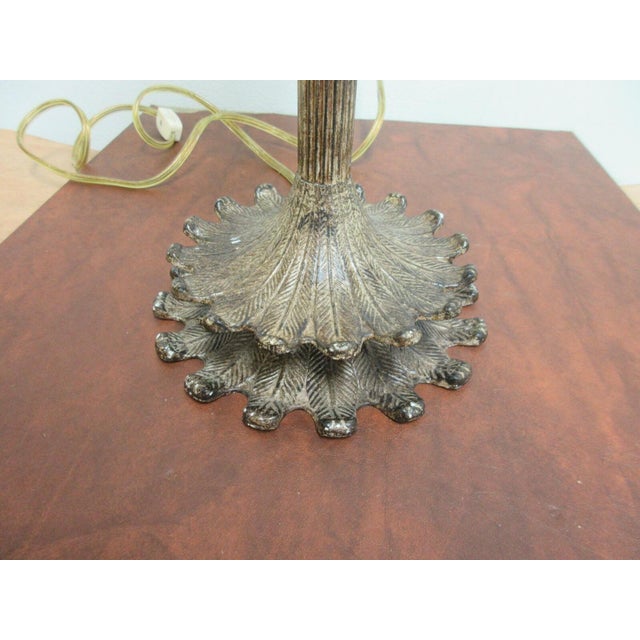 1990s John Richards Faux Bronze Italian Regency Corinthian Column able Lamp Shade B For Sale In Philadelphia - Image 6 of 10