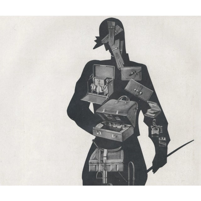 This is a matted 1928 French advertisement print for Hermès luxury products for those who love the sport of horse back...