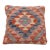 Arteverk Handwoven Afghan Kilim Pillow — Pink & Blue Diamond Lattice For Sale