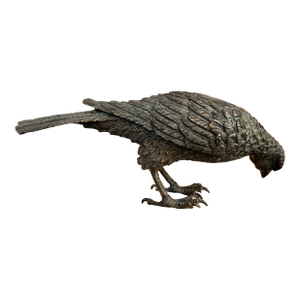 Mid 20th Century Highly Detailed Antique Bronze Bird of Prey Sculpture Osprey Hawk Falcon Falconry