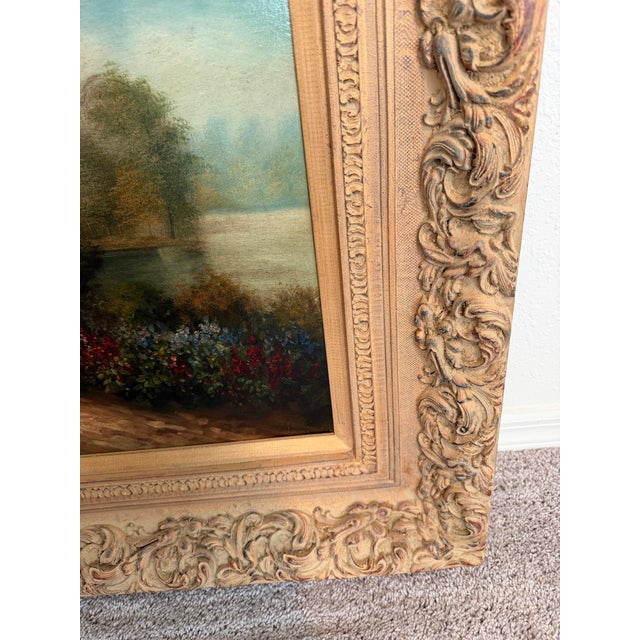 Vintage English Hunting Scene Oil Painting Horses Hounds Equestrian Sporting Art For Sale - Image 12 of 14