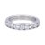 Modern Tiffany & Co. Platinum Channel-Set 9 Stone Round Diamond .81ct Band Ring For Sale - Image 3 of 9
