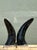 Late 20th Century Vintage Natural Horns on Chrome Plinths - Set of 2 For Sale - Image 5 of 12