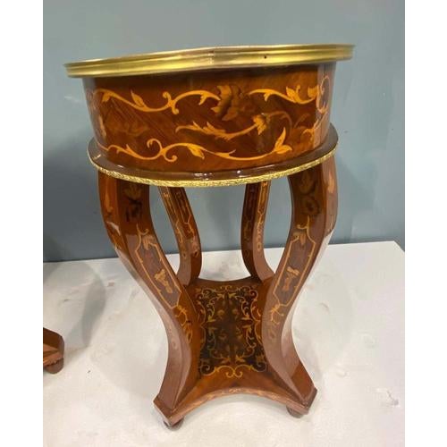 Louis XV Revival French Side Tables, Set of 2 For Sale - Image 11 of 15