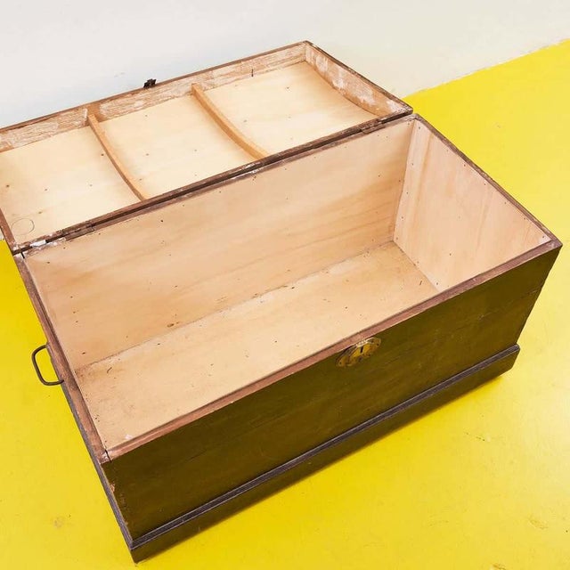 Vintage Preserved Wooden Trunk For Sale - Image 4 of 8