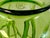 Glass Hand Blown Green Applied Glass Vase W/ Label by Margie’s Garden For Sale - Image 7 of 7