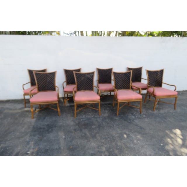 Tommy Bahama Aluminum Frame Outdoor Lanai Dining Chairs Set of Eight 6268 For Sale - Image 16 of 16