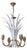 Hollywood Regency Leaf Chandelier in White and Gold from Hans Kögel, 1960s For Sale
