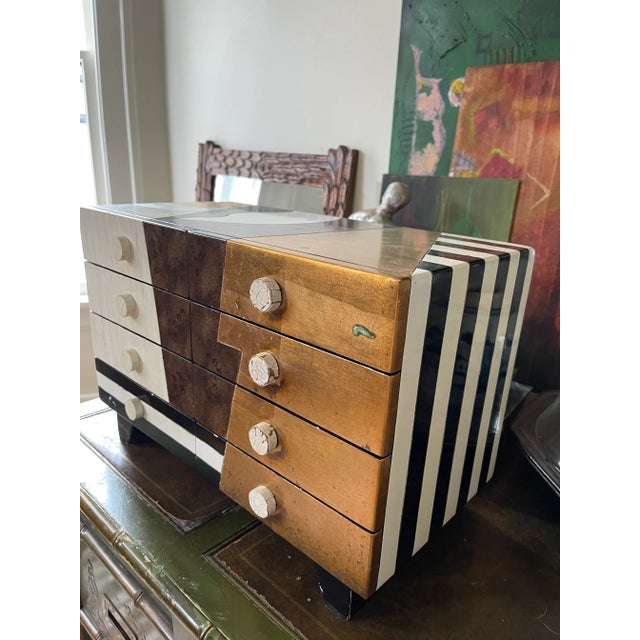 Memphis 1980s Lam Lee Memphis Style Large Jewelry Chest For Sale - Image 3 of 12