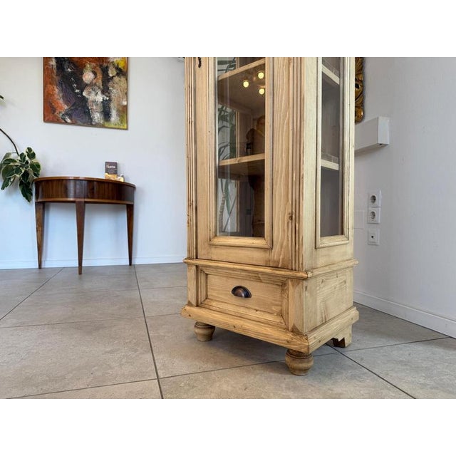 Rustic Display Cabinet in Natural Wood For Sale - Image 10 of 13