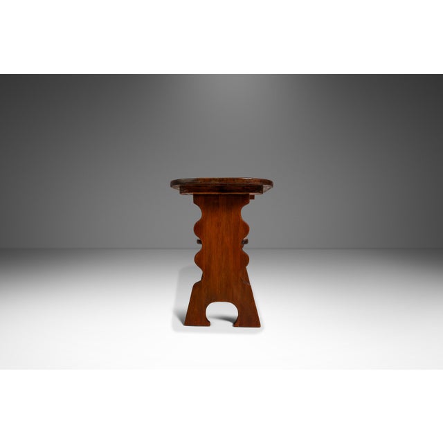 Rare Early Swedish Scandinavian Modern Side Table in Solid Pine Attributed to Bo Fjæstad, Sweden, C. 1930s For Sale - Image 4 of 18