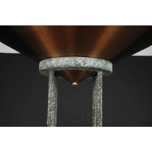 Post-Modern Copper Floor Lamps by Jim Bindman for Rainbow Lamp, 1980s, Signed - A Pair For Sale - Image 11 of 12