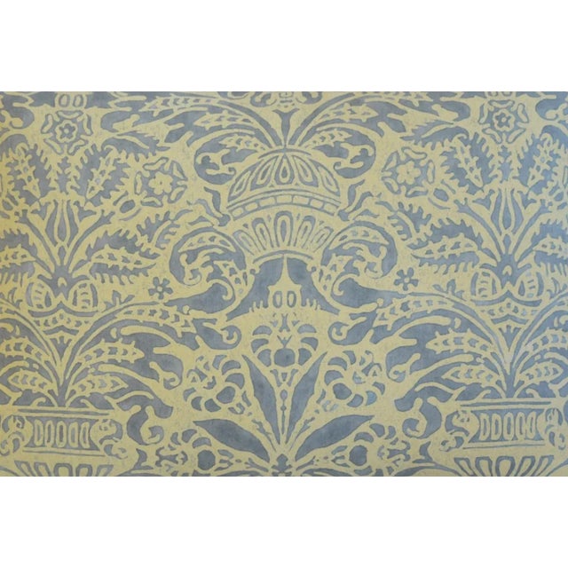 French Provincial Mariano Fortuny Campanelle Italian Botanical Floral Feather/Down Pillow For Sale - Image 3 of 5