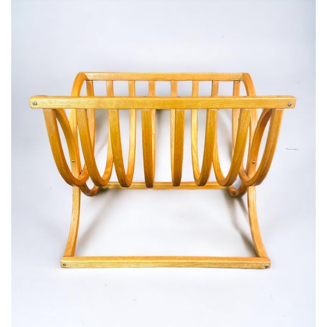 Mid-Century Modern Mid-Century Vermont Tubbs-Style Bentwood Magazine Rack For Sale - Image 3 of 7