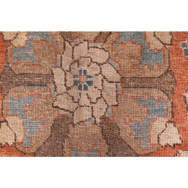 Early 20th Century Antique Persian Tabriz Botanic Handmade Wool Rug For Sale - Image 5 of 10