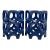 Pair of 1970s Cobalt Blue Lacquered Wood Geometric Candle Holders For Sale