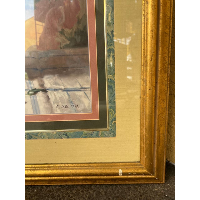 Late 20th Century Vintage Floral Still Life Signed , Framed & Matted For Sale - Image 5 of 7