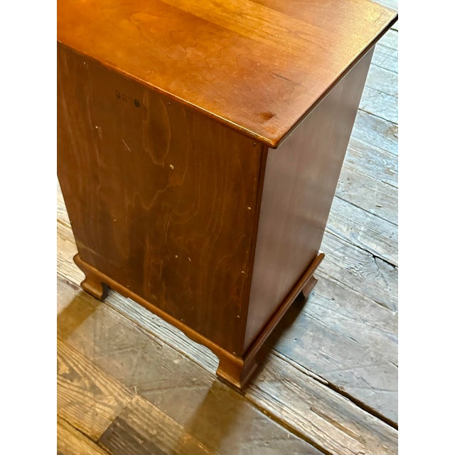 Auburn Stickley Solid Cherry Three-Drawer Nightstand or Bedside Chest With Brass Hardware For Sale - Image 8 of 10