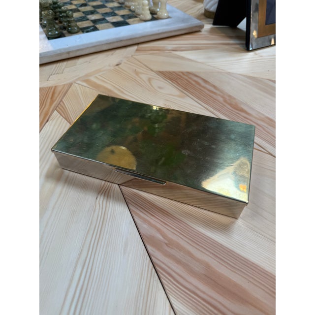 Italian Vintage Italian 24-Karat Gold-Plated Compartment Box For Sale - Image 3 of 9