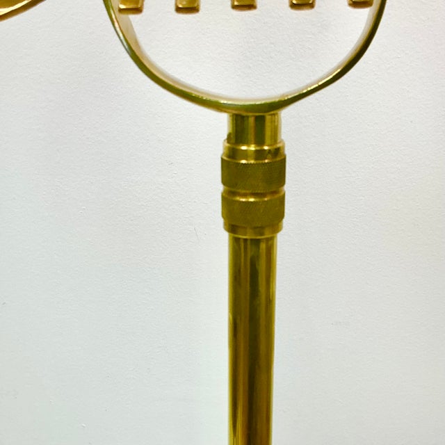 1950s 1950s Hollywood Regency French Empire Style Brass Lyre Sheet Music or Book Stand For Sale - Image 5 of 15