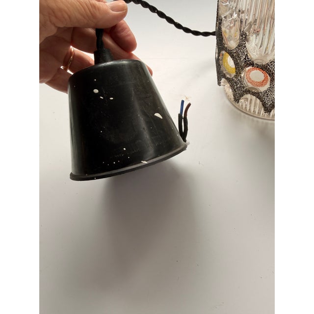 1970s 1970s Mid-Century Modern / Space Age Design Glass Pendant. For Sale - Image 5 of 8