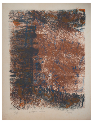 Camille Bryen, Chinese Umbrella, 1973, Original Lithograph