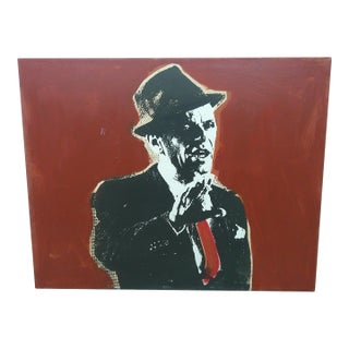 Frank Sinatra Painted Silk Screen on Canvas by Patrick McCarty For Sale