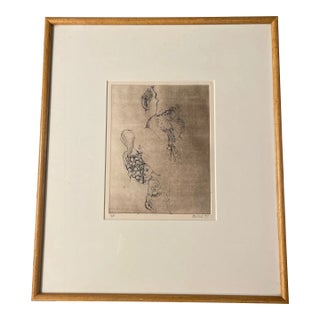 g.t. Burke Signed Limited Edition Etching – 3/5 Nantucket Artist Association, Framed Print For Sale