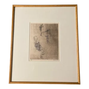 g.t. Burke Signed Limited Edition Etching – 3/5 Nantucket Artist Association, Framed Print
