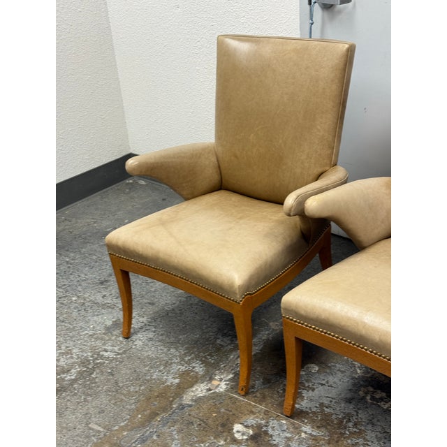 Rose Tarlow Swedish Library Leather Armchairs, Pair For Sale - Image 12 of 12