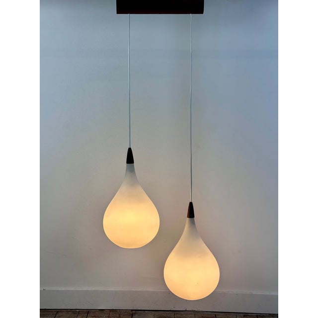 Scandinavian Two-Light Pendant by Uno & Osten Kristiansson for Luxus, 1957 For Sale - Image 13 of 13