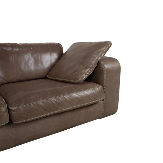 Valentino Corner Sofa and Ottoman in Brown Leather from Machalke, Set of 2 For Sale - Image 6 of 18