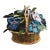 1970s Fleurs Des Siecles Pansy Floral Arrangment Basket by Jane Hutcheson for Gorham For Sale