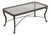 Outdoor Cast Aluminum Glass Top Patio Cocktail Table For Sale