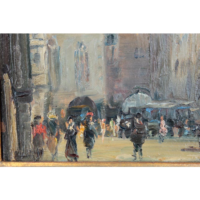 1920s Alois Pfund, Marienplatz, Munich, 1920s, Oil on Cardboard, Framed For Sale - Image 5 of 12