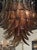 Murano Palm Leaf Chandelier in Tobacco Brown For Sale - Image 4 of 5