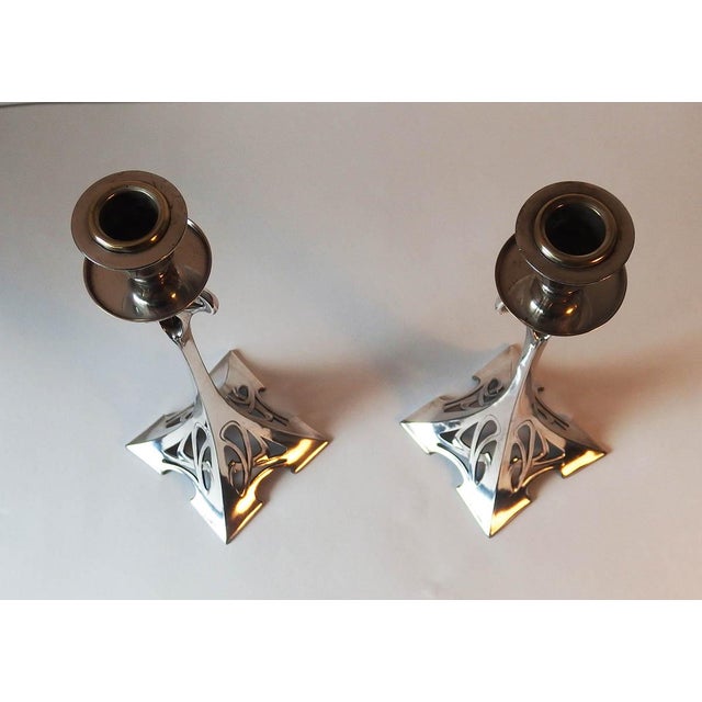 Art Nouveau Candlesticks from WMF, 1890s, Set of 2 For Sale - Image 9 of 12