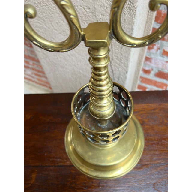Antique French Brass Candelabra Baroque Revival Lion Sculptural Large C1890 For Sale - Image 18 of 18