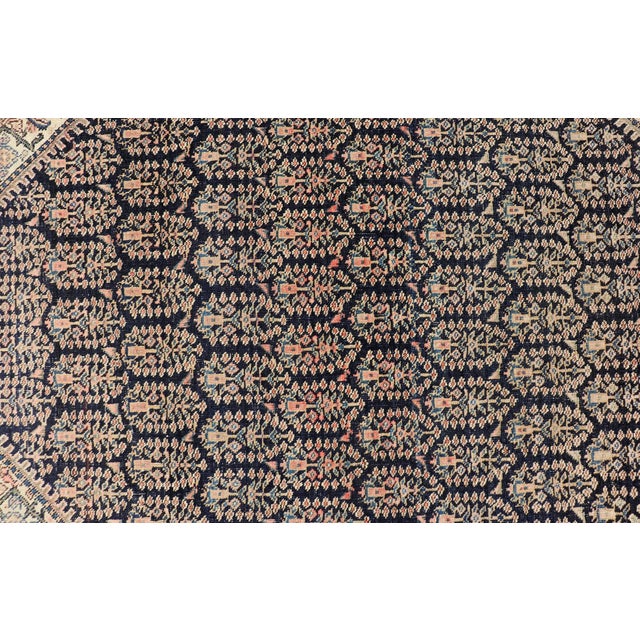 Antique Persian Sarouk Faraghan Rug With Midnight Field Design For Sale - Image 10 of 12