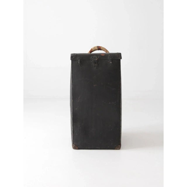 Vintage Black Storage Bin For Sale - Image 4 of 10