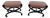 Pair of Vintage Designer Leather Stools For Sale