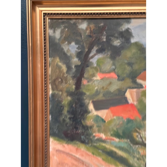 Bernhard Önstad, Coastal Village, 1960s, Oil on Panel, Framed For Sale - Image 7 of 16